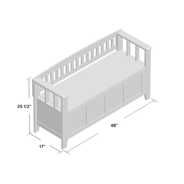 Lark Manor Solid Wood Flip Top Storage Bench & Reviews Wayfair